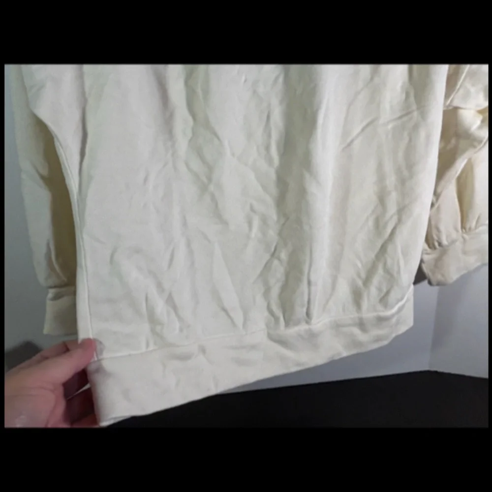 Lanston Halter Open Shoulders and Back Pullover Top/Sweatshirt Cream Size M - Picture 8 of 16